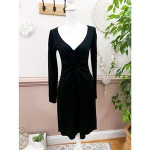 Elise Gug Wool Black Dress Size 40 Italian (Size Small)